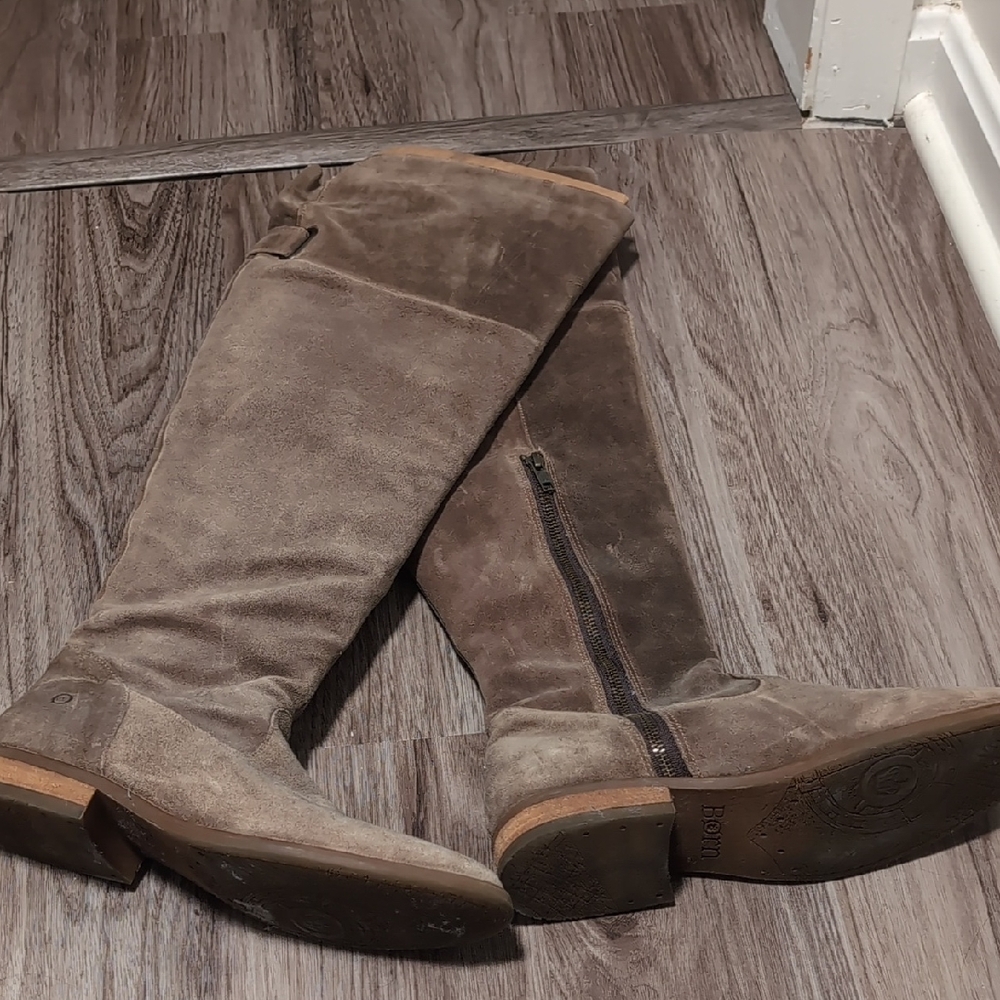 Born Taupe Over the Knee Boots